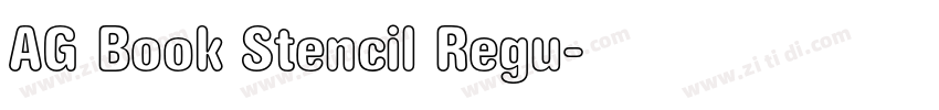 AG Book Stencil Regu字体转换
